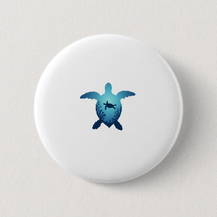 Houd het Zee plasticvrij Bewaar de Zeeen schildpad Ronde Button 5,7 Cm