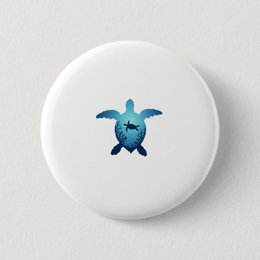 Houd het Zee plasticvrij Bewaar de Zeeen schildpad Ronde Button 5,7 Cm (Voorkant)