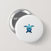 Houd het Zee plasticvrij Bewaar de Zeeen schildpad Ronde Button 5,7 Cm (Voorkant /achterkant)