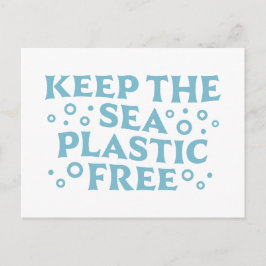 Houd het zee plasticvrij om vervuiling te stoppen briefkaart