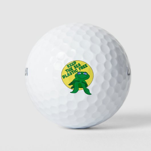 Houd het Zee vrij van plastic Golfballen (Voorkant)
