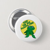 Houd het Zee vrij van plastic Ronde Button 5,7 Cm (Voorkant /achterkant)
