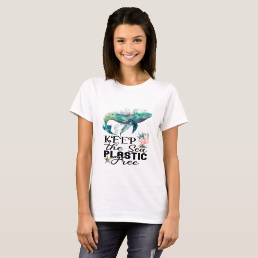 Houd het Zee vrij van plastic T-shirt (Voorkant volledig)