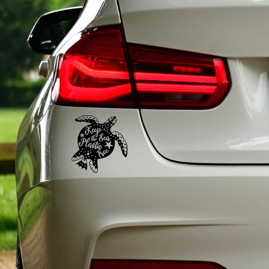 Houd het Zee vrij van plastic, veen auto-decaal Sticker
