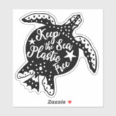 Houd het Zee vrij van plastic, veen auto-decaal Sticker (Vel)