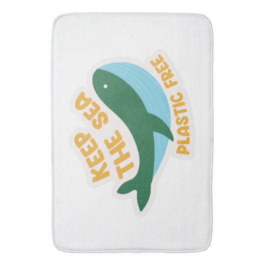 Houd het zee zonder plastic badmat (Voorkant Verticaal)