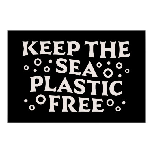 Houd het zee zonder plastic perfect poster (Voorkant)