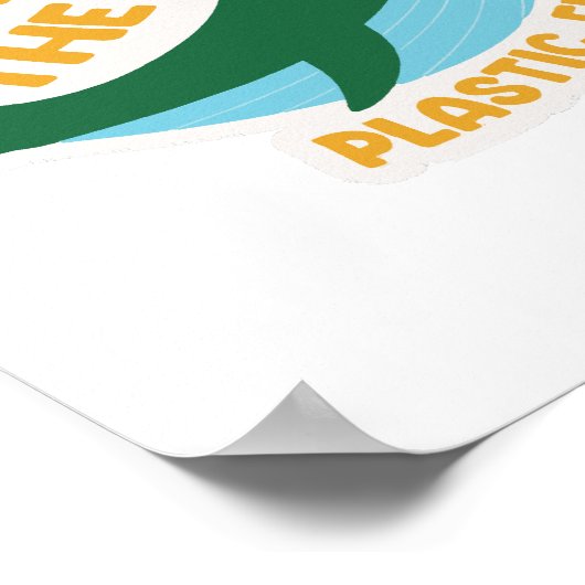 Houd het zee zonder plastic poster (Hoek)