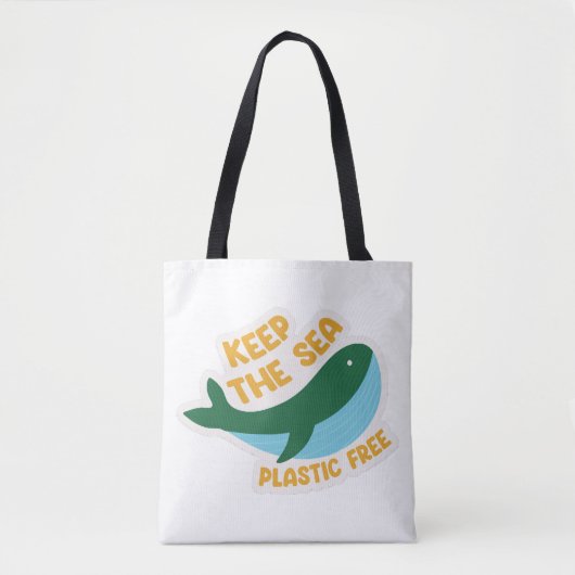 Houd het zee zonder plastic tote bag (Voorkant)