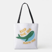 Houd het zee zonder plastic tote bag (Achterkant)