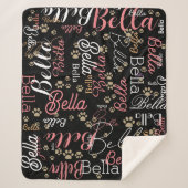 Houd hond warm schattig sherpa deken (Voorkant)