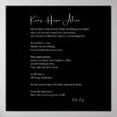 Houd hoop levend inspirerend poëziemuur poster (Voorkant)