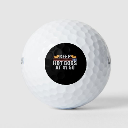 Houd hotdogs tegen 1,50 dollar grappige inflatiepa golfballen (Voorkant)