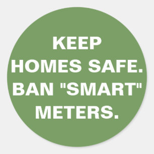 Houd huizen veilig, Ban "smart" meters sticker