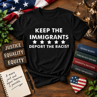 Houd immigranten uitzet racistische antiracisme ge t-shirt