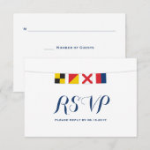 HOUD IN kleurrijke Nautische vlaggen RSVP (Voorkant / Achterkant)