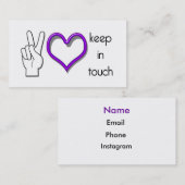 Houd in Touch Card Camp Visitekaartje (Voorkant / Achterkant)