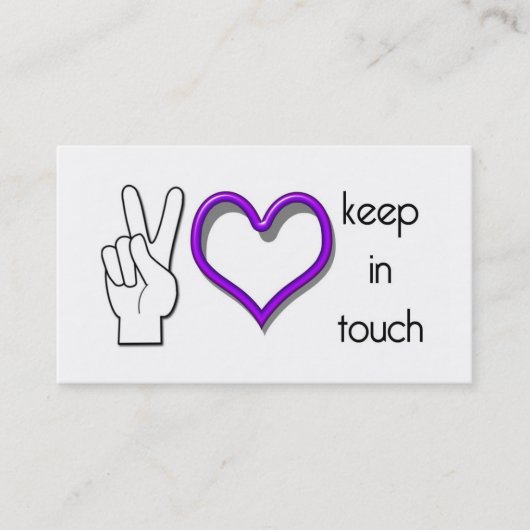 Houd in Touch Card Camp Visitekaartje (Voorkant)