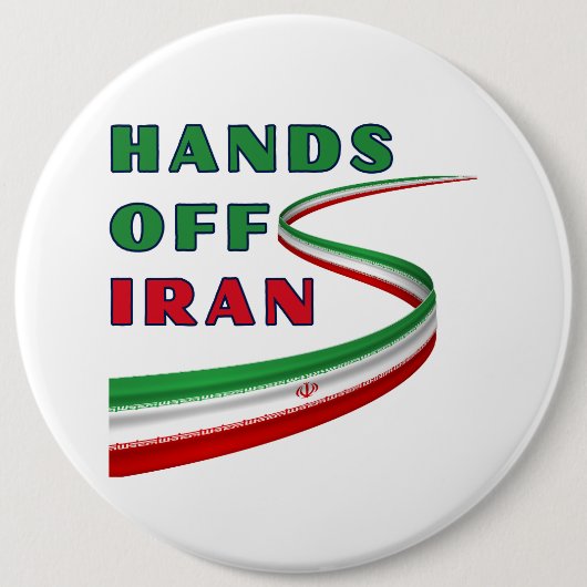 Houd Iran met rust Ronde Button 6,0 Cm (Voorkant)