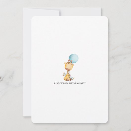 Houd je ballonnen vast voor de verjaardagsuitnodig kaart (Achterkant)