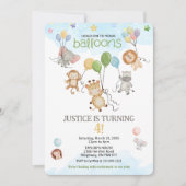 Houd je ballonnen vast voor de verjaardagsuitnodig kaart (Voorkant)