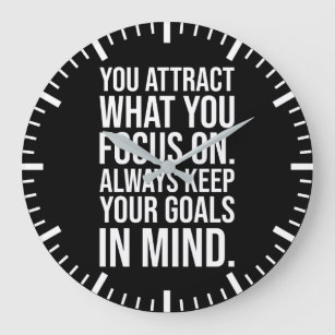 Houd je doelen in gedachten - succes Motivatie Grote Klok
