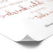 "Houd je drink koud" roos goud bruiloft gebarsten Poster (Hoek)