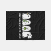 Houd Je Geest Hoge Geest Rookt Wiet Halloween Fleece Deken (Voorkant (Horizontaal))