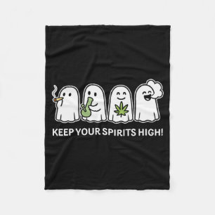 Houd Je Geest Hoge Geest Rookt Wiet Halloween Fleece Deken