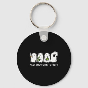 Houd Je Geestdrift Hoge Geest Rookt Wiet Halloween Sleutelhanger