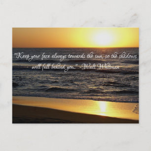 "Houd je gezicht altijd tegen de zon Briefkaart
