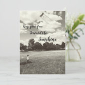 Houd je gezicht naar de zon toe bedankkaart (Staand voorkant)