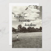 Houd je gezicht naar de zon toe bedankkaart (Voorkant / Achterkant)