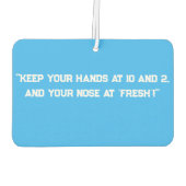 Houd je handen op 10 en 2, luchtverfrisser (Achterkant)