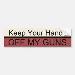 Houd je handen thuis van mijn wapens 2e amendement bumpersticker