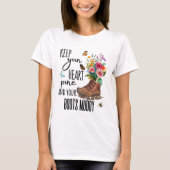 Houd je hart puur en je laarzen modderig schattig t-shirt (Voorkant)