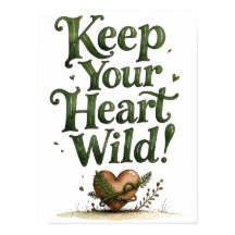 Houd Je Hart Wilde Bos Typografie Kunst