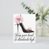 Houd je hoofd en normen hoog Coco Chanel Feestdagenkaart (Staand voorkant)