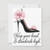 Houd je hoofd en normen hoog Coco Chanel Feestdagenkaart (Voorkant)