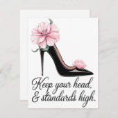 Houd je hoofd en normen hoog Coco Chanel Feestdagenkaart (Voorkant / Achterkant)