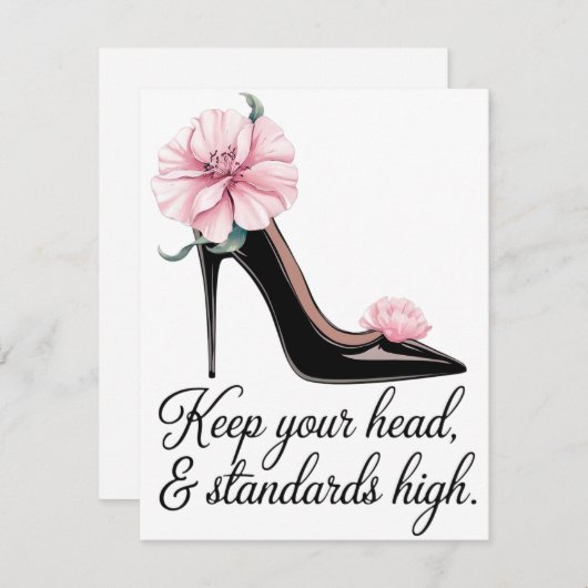 Houd je hoofd en normen hoog Coco Chanel Feestdagenkaart (Voorkant / Achterkant)