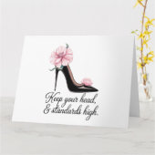 Houd je hoofd en normen hoog Coco Chanel Kaart (Gele Bloem)