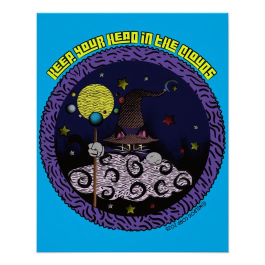Houd je hoofd in de wolken perfect poster (Voorkant)