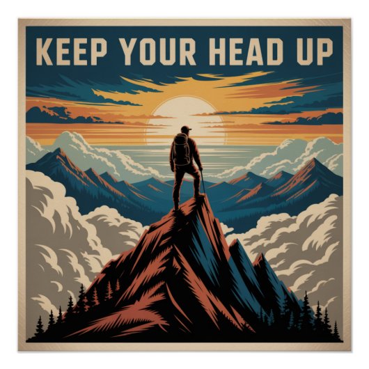 Houd Je Hoofd Omhoog Perfect Poster (Voorkant)