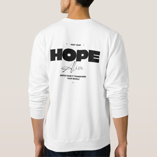 Houd je hoop levend - Wit Trui (Achterkant)