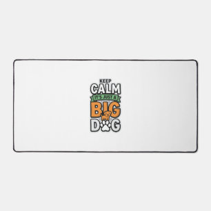 Houd je kalm Grote Hond Vintage Vector Design_1 Bureaumat