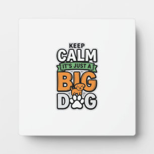 Houd je kalm Grote Hond Vintage Vector Design_1 Fotoplaat