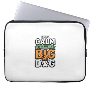 Houd je kalm Grote Hond Vintage Vector Design_1 Laptop Sleeve