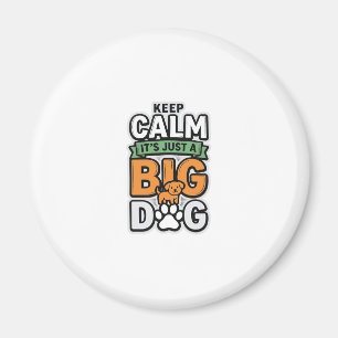 Houd je kalm Grote Hond Vintage Vector Design_1 Magneet