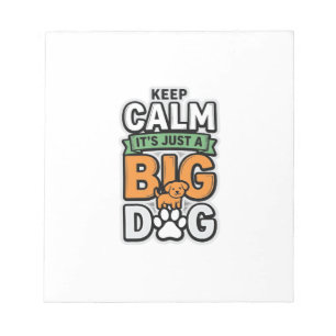 Houd je kalm Grote Hond Vintage Vector Design_1 Notitieblok